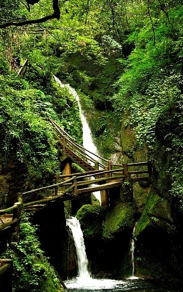 Waterfall Path, Sichuan, China